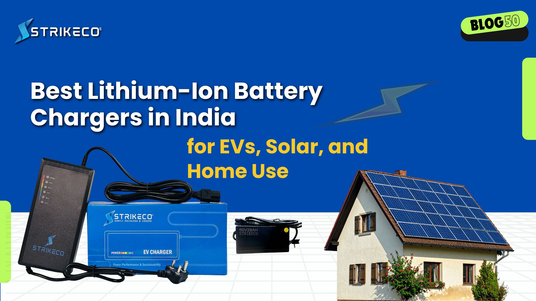 Best Lithium-Ion Battery Chargers in India for EVs, Solar, and Home Use