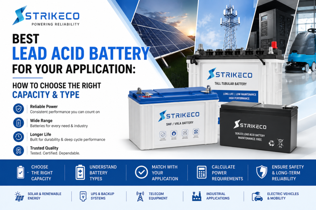 Best Lead Acid Battery for Your Application: How to Choose the Right Capacity & Type