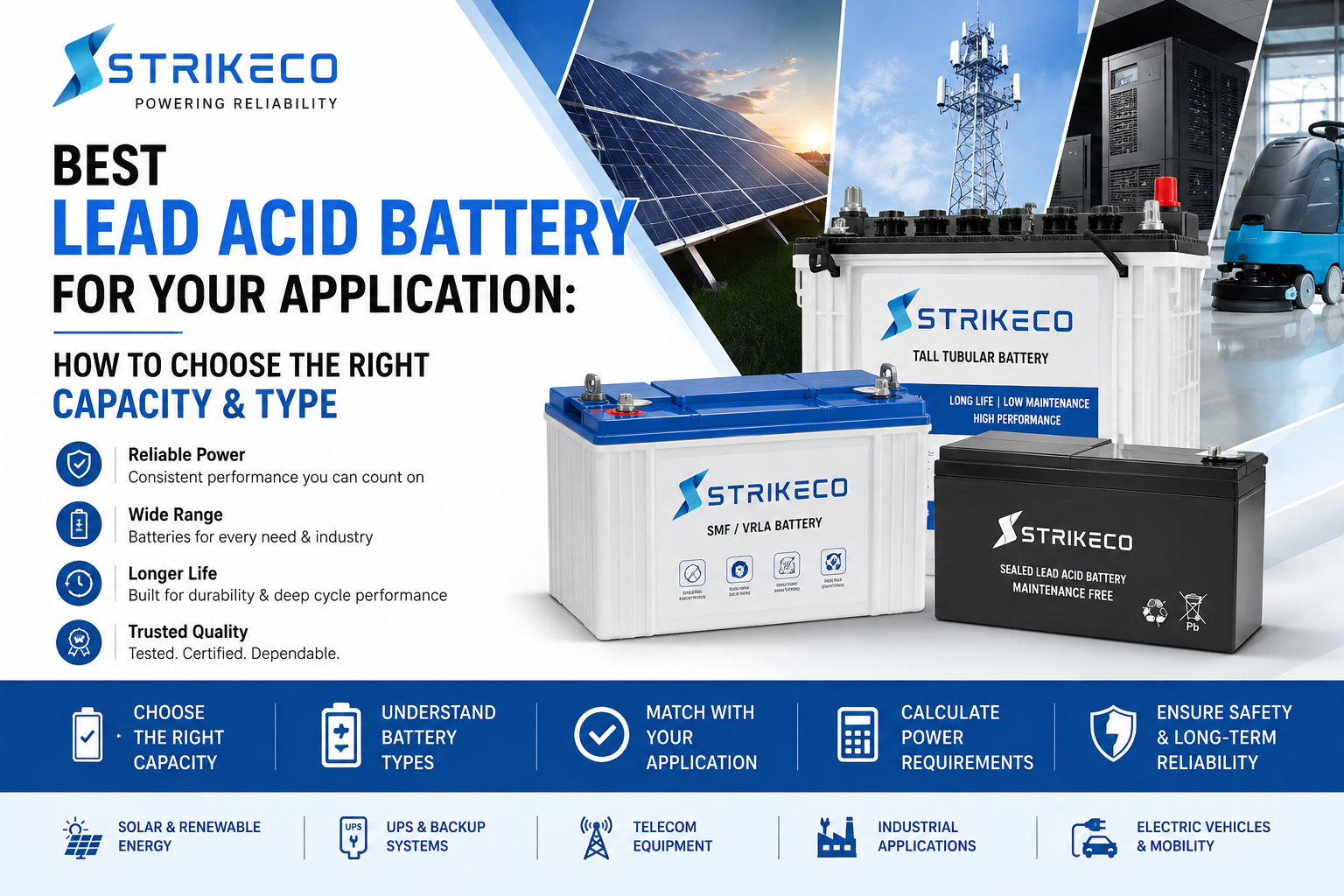 Best Lead Acid Battery for Your Application: How to Choose the Right Capacity & Type